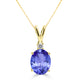 2.85ct Oval Tanzanite Pendant with 0.05 cttw Diamond