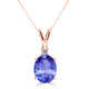 2.85ct Oval Tanzanite Pendant with 0.05 cttw Diamond