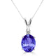 2.85ct Oval Tanzanite Pendant with 0.05 cttw Diamond