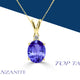 2.85ct Oval Tanzanite Pendant with 0.05 cttw Diamond