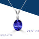 2.85ct Oval Tanzanite Pendant with 0.05 cttw Diamond