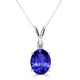 2.85ct Oval Tanzanite Pendant with 0.05 cttw Diamond