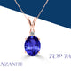 2.85ct Oval Tanzanite Pendant with 0.05 cttw Diamond