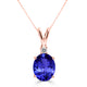 2.85ct Oval Tanzanite Pendant with 0.05 cttw Diamond