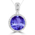 5ct Round Tanzanite Pendant with 0.33 cttw Diamond