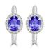 2ct Oval Tanzanite Earring with 0.311 cttw Diamond