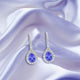 1.3ct Pear Shape Tanzanite Earring with 0.35 cttw Diamond
