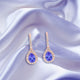 1.3ct Pear Shape Tanzanite Earring with 0.35 cttw Diamond