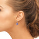 1.3ct Pear Shape Tanzanite Earring with 0.35 cttw Diamond