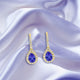 1.3ct Pear Shape Tanzanite Earring with 0.35 cttw Diamond