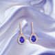 1.3ct Pear Shape Tanzanite Earring with 0.35 cttw Diamond