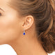 1.3ct Pear Shape Tanzanite Earring with 0.35 cttw Diamond