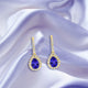 1.3ct Pear Shape Tanzanite Earring with 0.35 cttw Diamond