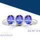1.05ct Oval Tanzanite Ring with 0.04 cttw Diamond