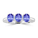 1.05ct Oval Tanzanite Ring with 0.04 cttw Diamond