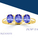 1.05ct Oval Tanzanite Ring with 0.04 cttw Diamond