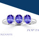 1.05ct Oval Tanzanite Ring with 0.04 cttw Diamond