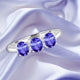 1.05ct Oval Tanzanite Ring with 0.04 cttw Diamond