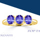 1.05ct Oval Tanzanite Ring with 0.04 cttw Diamond