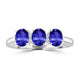 1.05ct Oval Tanzanite Ring with 0.04 cttw Diamond