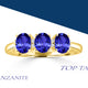 1.05ct Oval Tanzanite Ring with 0.04 cttw Diamond