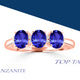 1.05ct Oval Tanzanite Ring with 0.04 cttw Diamond