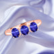1.05ct Oval Tanzanite Ring with 0.04 cttw Diamond