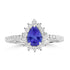 0.65ct Pear Shape Tanzanite Ring with 0.39 cttw Diamond