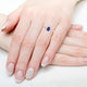 0.65ct Pear Shape Tanzanite Ring with 0.39 cttw Diamond