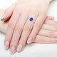 1.8ct Oval Tanzanite Ring with 0.3 cttw Diamond
