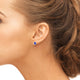 1.3ct Pear Shape Tanzanite Earring with 0.26 cttw Diamond