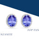 2.4ct Oval Tanzanite Earring with 0.23 cttw Diamond