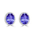 2.4ct Oval Tanzanite Earring with 0.23 cttw Diamond