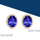 2.4ct Oval Tanzanite Earring with 0.23 cttw Diamond