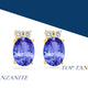 2.4ct Oval Tanzanite Earring with 0.15 cttw Diamond