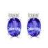 2.4ct Oval Tanzanite Earring with 0.15 cttw Diamond