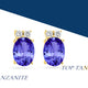 2.4ct Oval Tanzanite Earring with 0.15 cttw Diamond
