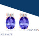2.4ct Oval Tanzanite Earring with 0.15 cttw Diamond