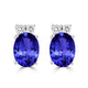 2.4ct Oval Tanzanite Earring with 0.15 cttw Diamond