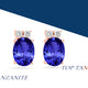 2.4ct Oval Tanzanite Earring with 0.15 cttw Diamond