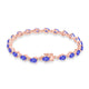 8.4ct Pear Shape Tanzanite Bracelet with 0.43 cttw Diamond