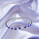 8.4ct Pear Shape Tanzanite Bracelet with 0.43 cttw Diamond