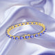 12.48ct Oval Tanzanite Bracelet with 0.36 cttw Diamond