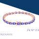 12.48ct Oval Tanzanite Bracelet with 0.36 cttw Diamond