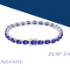 12.48ct Oval Tanzanite Bracelet with 0.36 cttw Diamond