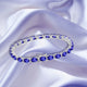 12.48ct Oval Tanzanite Bracelet with 0.36 cttw Diamond