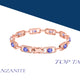 3.5ct Oval Tanzanite Bracelet with 0.94 cttw Diamond