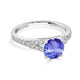 1.4ct Round Tanzanite Ring with 0.33 cttw Diamond