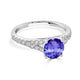 1.4ct Round Tanzanite Ring with 0.33 cttw Diamond