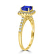 1.65ct SQ. Cushion Tanzanite Ring with 0.36 cttw Diamond